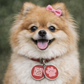 Smart QR Pet ID Tag for Dogs & Cats - Dark Pink